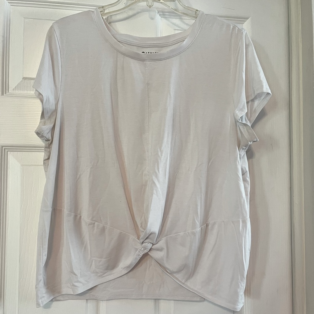 Athleta twist front tee shirt size L